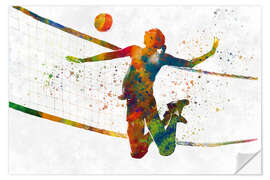 Wandsticker Volleyballspielerin in Aktion