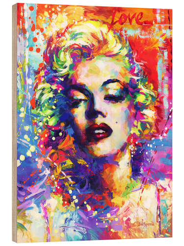 Quadro de madeira Marilyn Monroe II