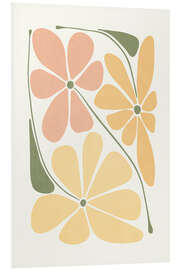 PVC-taulu Pastel Flowers on Beige I