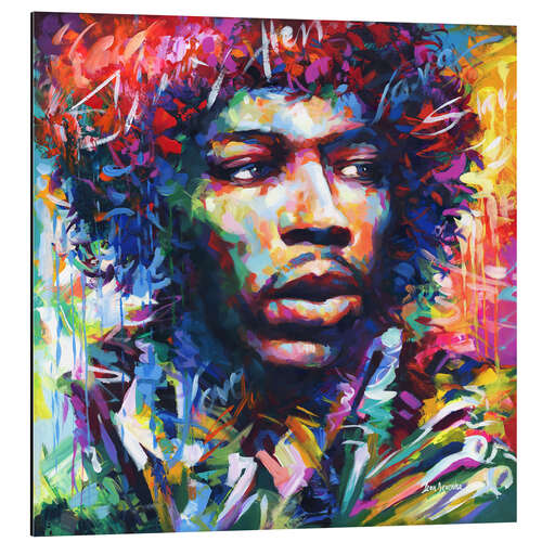 Cuadro de aluminio Jimi Hendrix III