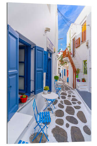 Gallery print Street cafe on Mykonos