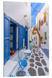 Gallery print Street cafe on Mykonos