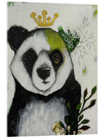 Acrylglasbild Panda mit Krone