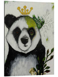 Aluminium print Panda with Crown