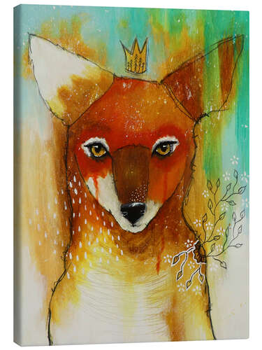 Canvas print Cute Fox King