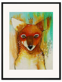 Gerahmter Kunstdruck Süßer Fuchskönig