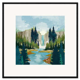 Framed art print View of the Waterfall