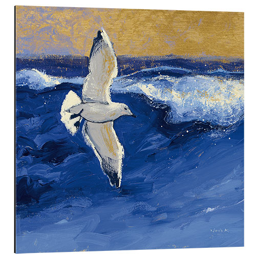 Cuadro de aluminio Seagulls With Gold Sky II