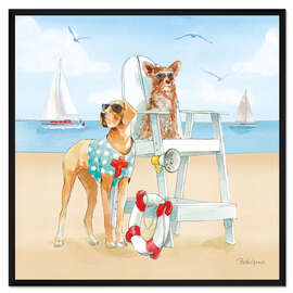 Gerahmter Kunstdruck Sommerspaß am Strand