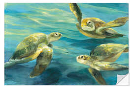 Selvklebende plakat Sea Turtles