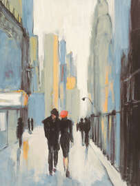 Magnettafel Stadtbummel in Blau