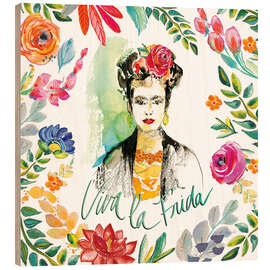 Wood print Fridas Flower Fancy