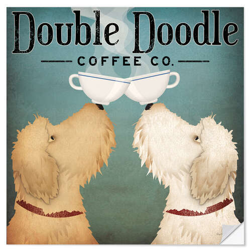 Autocolante decorativo Double Doodle Coffee Co.
