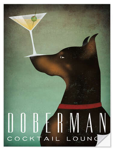 Wandsticker Doberman Martini