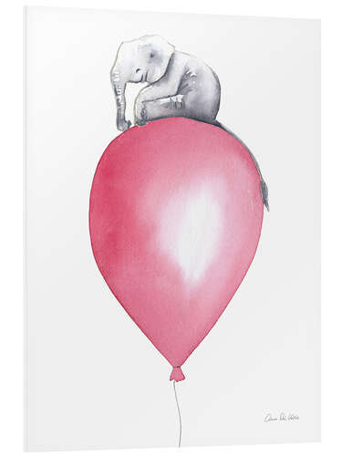 PVC print Elephant on Pink Balloon