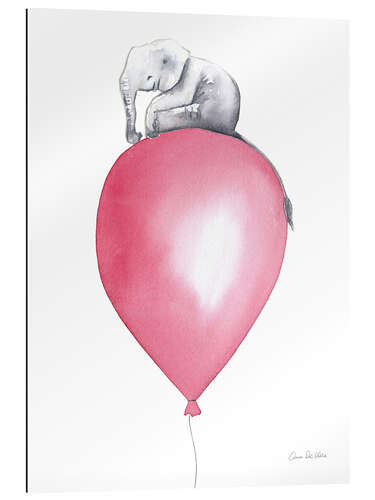 Gallery print Elephant on Pink Balloon