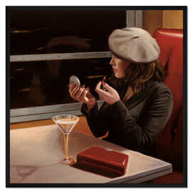 Gerahmter Kunstdruck Ein trockener Martini für die Dame