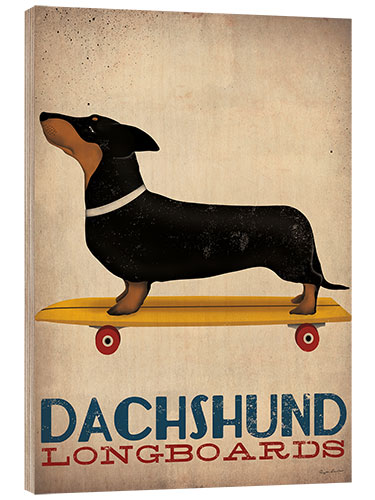 Puutaulu Dachshund Longboards