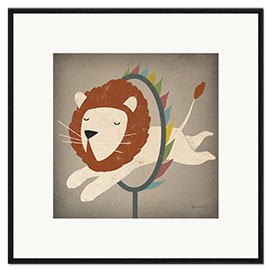 Kehystetty taidepainatus Circus Lion