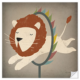 Sticker mural Circus Lion