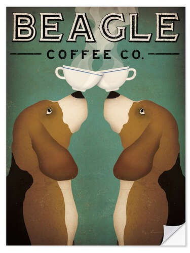 Naklejka na ścianę Beagle Coffee Co.