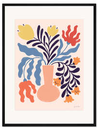 Gerahmter Kunstdruck Moderner Blumenstrauß II