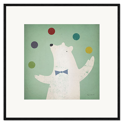 Innrammet kunsttrykk Circus Polar Bear