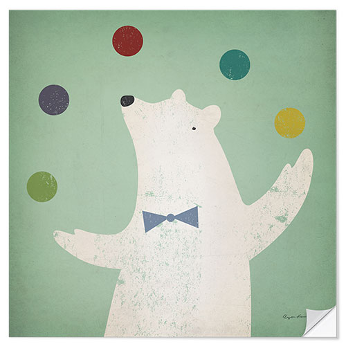 Vinilo para la pared Circus Polar Bear