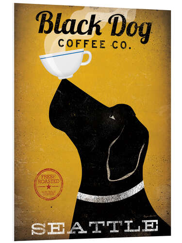 Foam board print Black Dog Coffee Co. Seattle