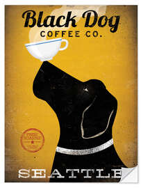 Vinilo para la pared Black Dog Coffee Co. Seattle