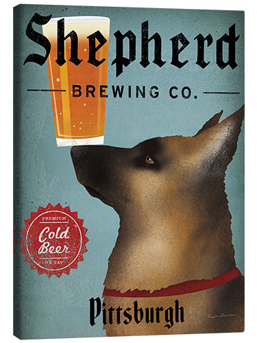 Canvas print German Shepherd Brewing