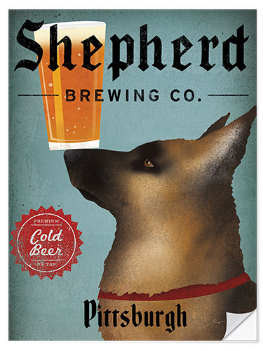 Selvklebende plakat German Shepherd Brewing