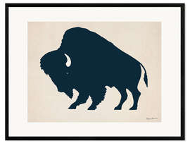 Gerahmter Kunstdruck Buffalo Bison