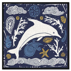 Gerahmter Kunstdruck Primitive Sea I