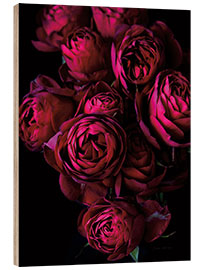 Quadro de madeira Magical Roses