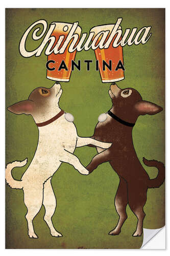 Selvklebende plakat Chihuahua Canteen