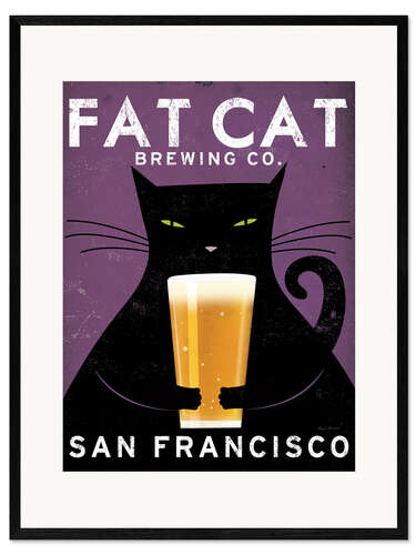 Kehystetty taidepainatus Fat Cat Brewing Co.