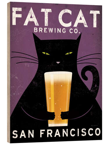 Stampa su legno Fat Cat Brewing Co.