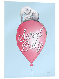 Gallery print Elephant on Balloon &quot;Sweet Love&quot;