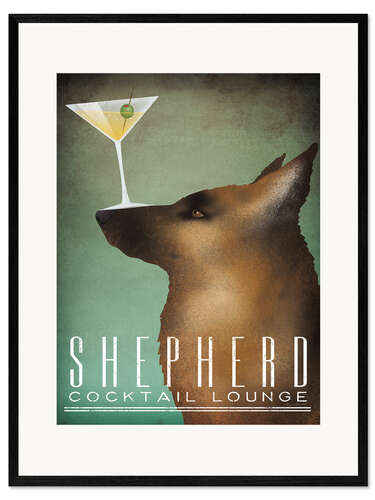 Plakat artystyczny premium w ramie Shepherd Martini