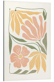 Magnettafel Pastel Flowers on Beige II