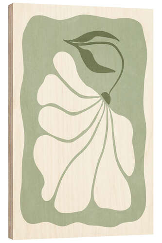 Holzbild Organic Green Florals I