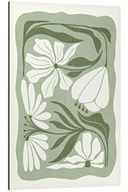 Aluminium print Organic Green Florals III