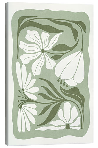 Canvas print Organic Green Florals III