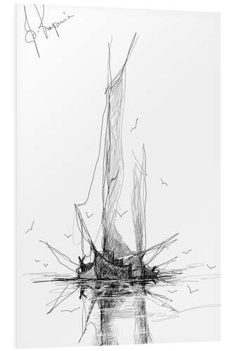 Foam board print Fishing boat II