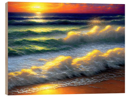 Holzbild Fantasy Sea Beach I