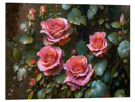 Aluminium print Roses II