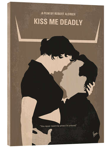 Tableau en bois Kiss Me Deadly