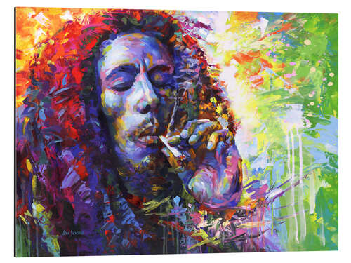 Aluminium print Bob Marley II