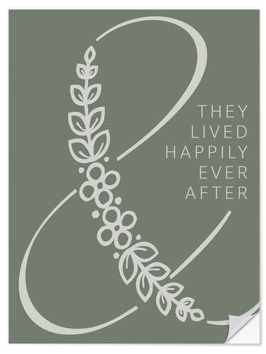 Selvklebende plakat And They Lived Happily Ever After I